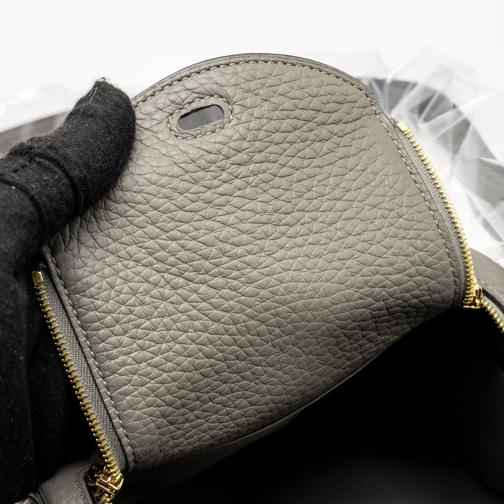 HERMES MINI LINDY CLEMENCE GRIS MEYER GHW