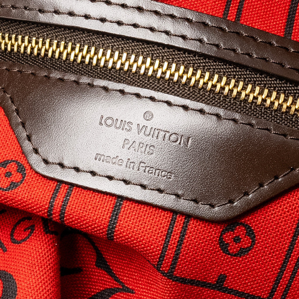 LOUIS VUITTON NEVERFULL MM DAMIER EBENE CANVAS GHW