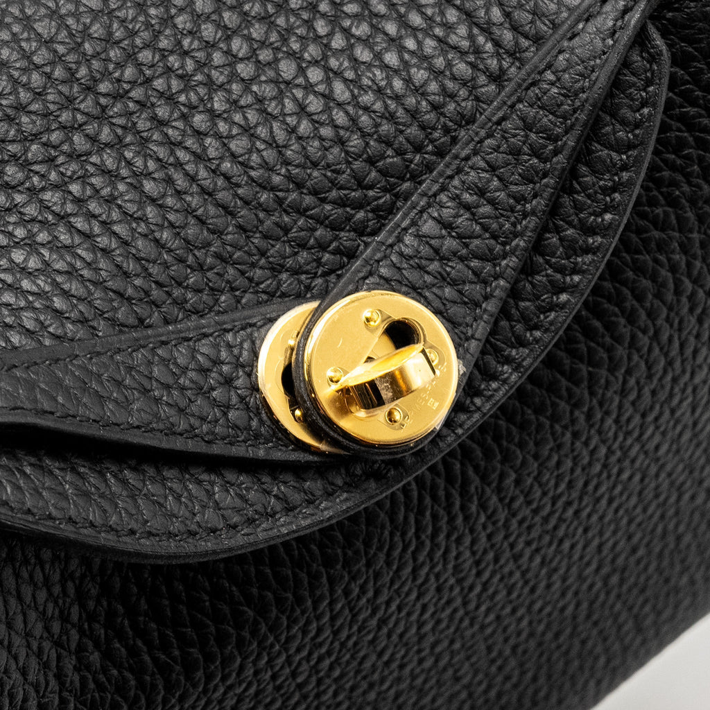 HERMES MINI LINDY II CLEMENCE BLACK GHW