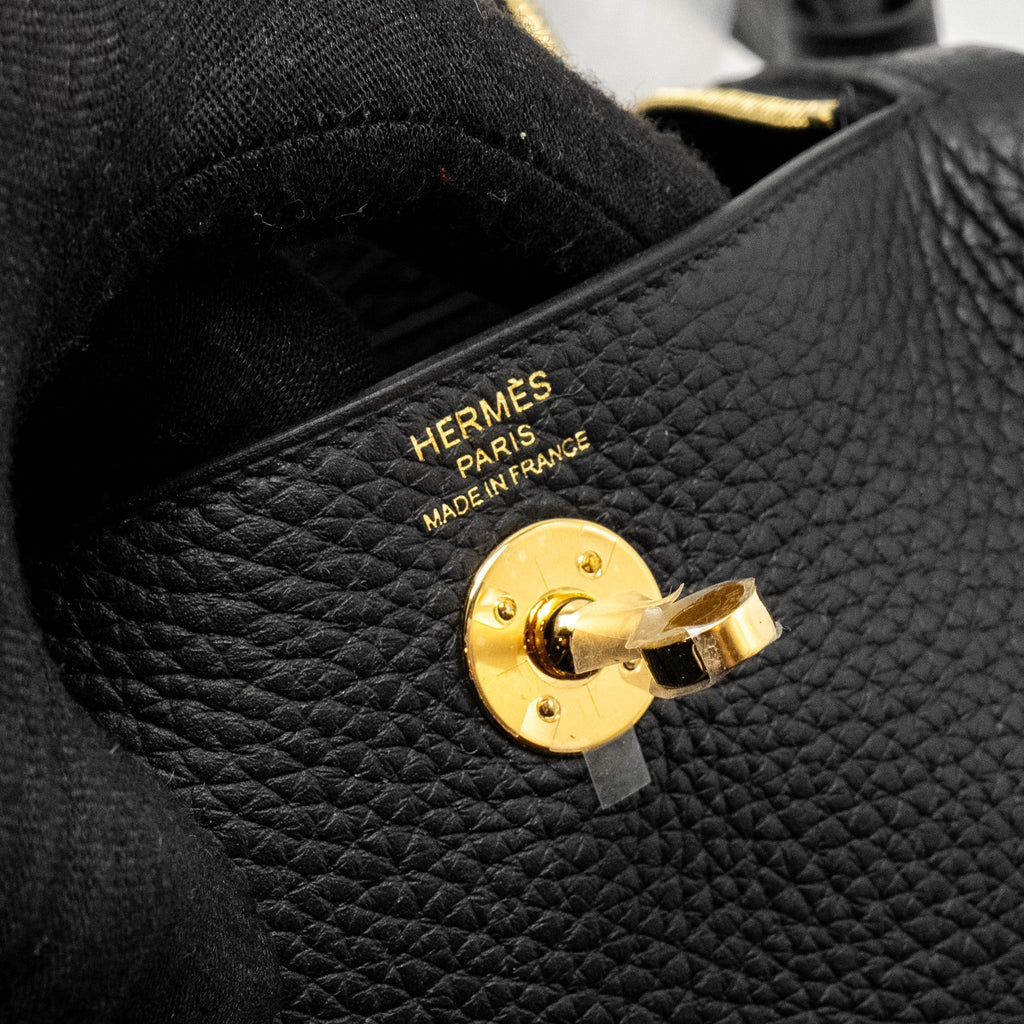 HERMES MINI LINDY II CLEMENCE BLACK GHW