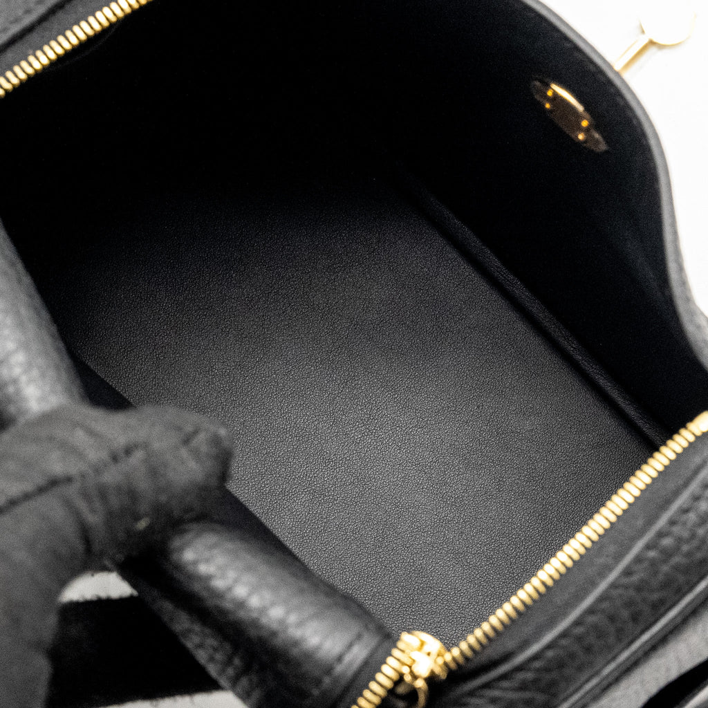 HERMES MINI LINDY II CLEMENCE BLACK GHW