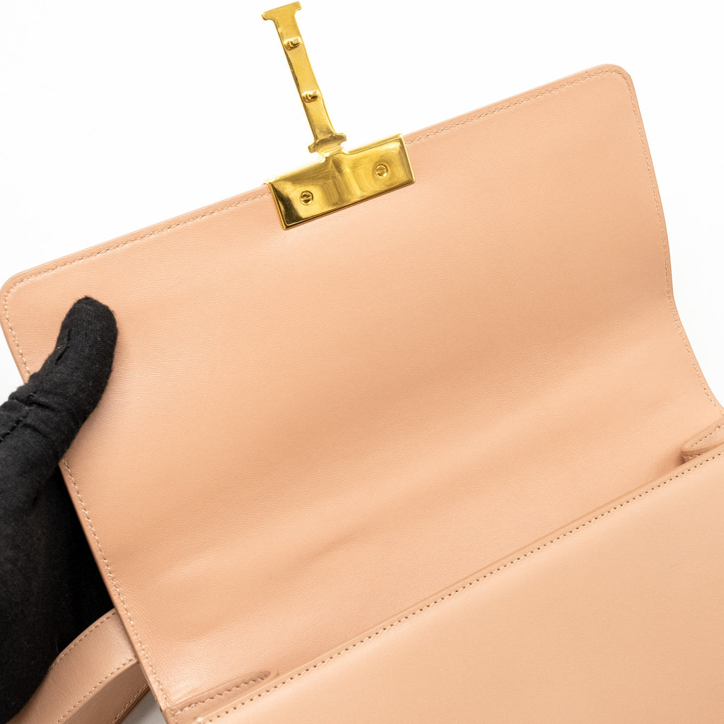 DIOR 30 MONTAIGNE MEDIUM FLAP BAG CALFSKIN LIGHT PINK GHW