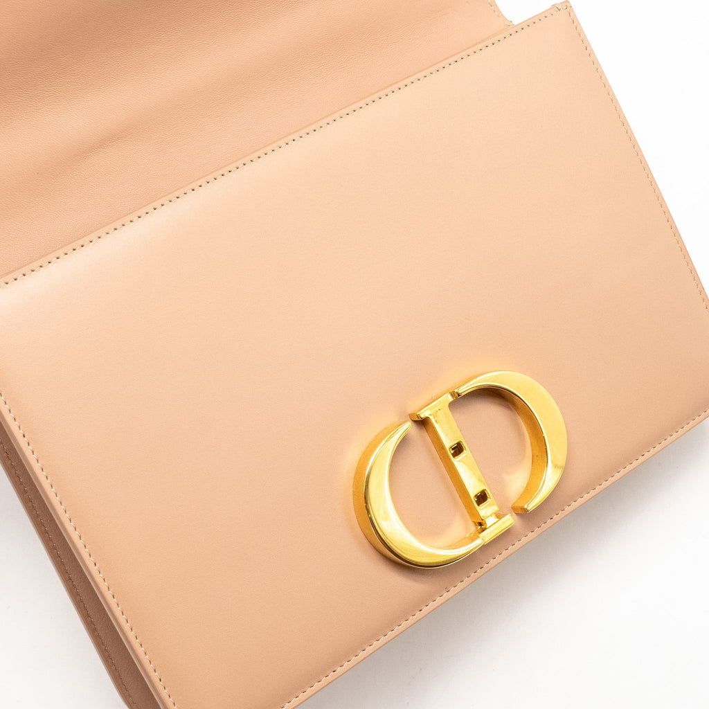 DIOR 30 MONTAIGNE MEDIUM FLAP BAG CALFSKIN LIGHT PINK GHW