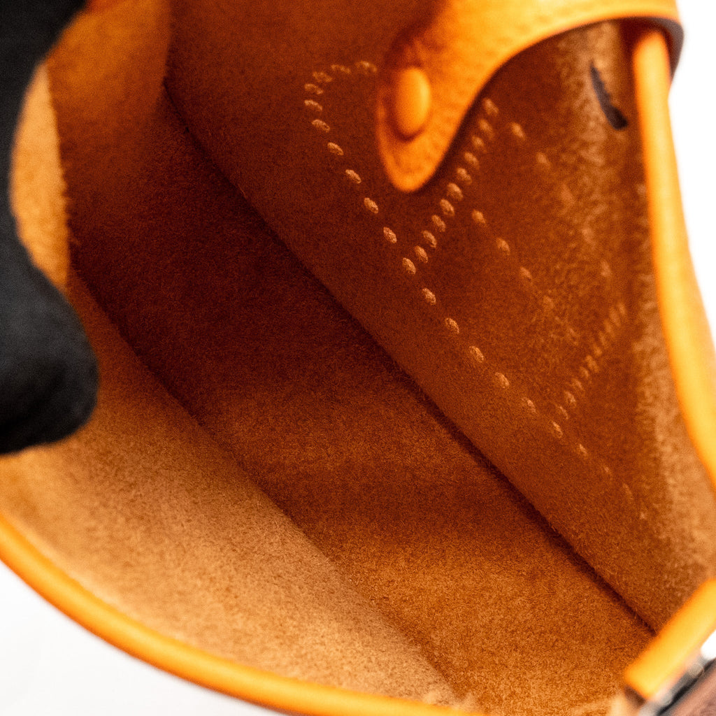 HERMES MINI EVELYN CLEMENCE ORANGE SHW