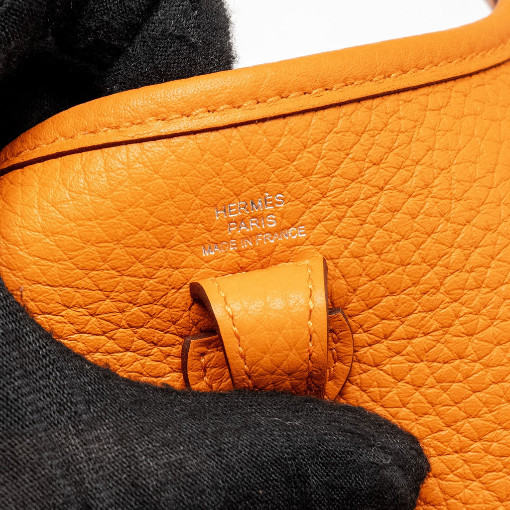 HERMES MINI EVELYN CLEMENCE ORANGE SHW