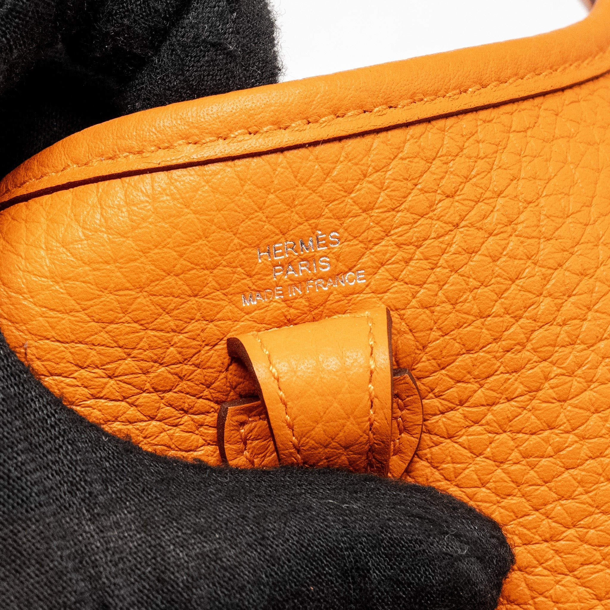 HERMES MINI EVELYN CLEMENCE ORANGE SHW