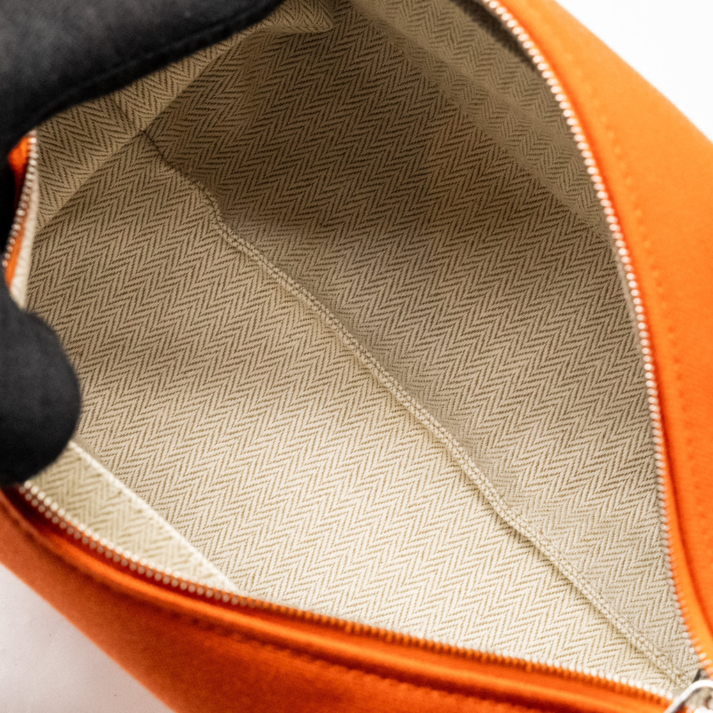 HERMES TROUSSE DE TOILETTE BRIDE A BRAC PM ORANGE SHW