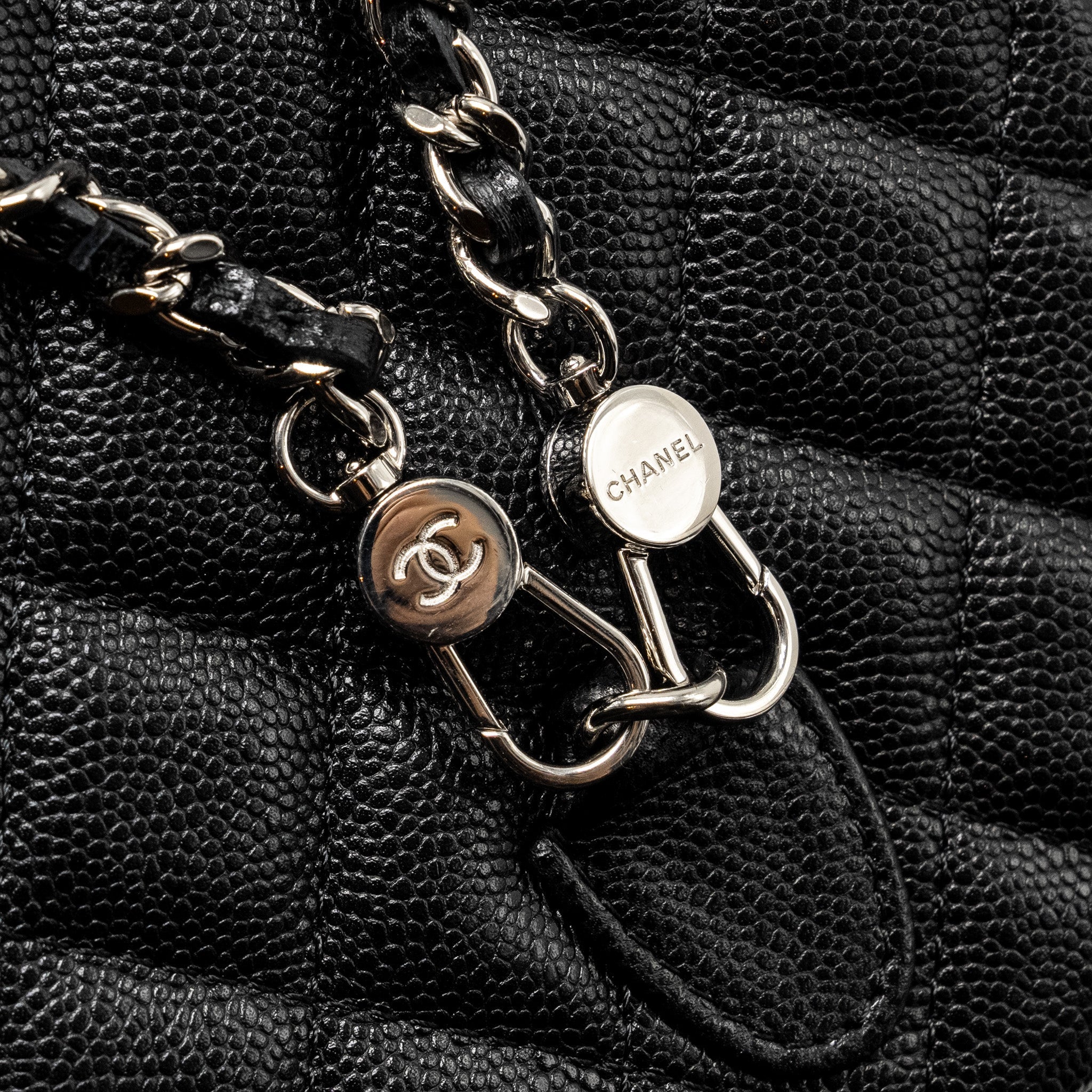 CHANEL 24P MINI BACKPACK/CROSSBODY BAG CAVIAR BLACK SHW (MICROCHIP)