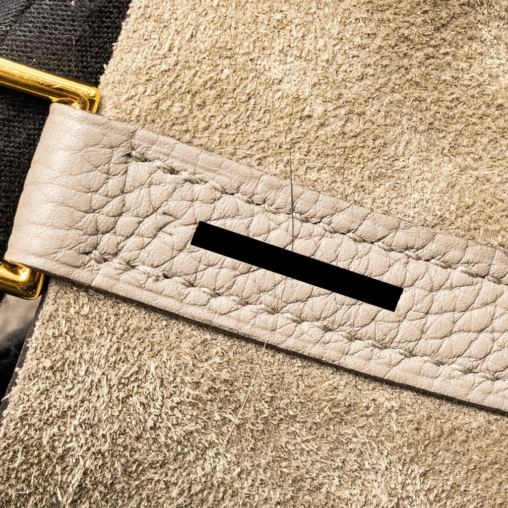 HERMES PICOTIN 18 LOCK BAG TAURILLON MAURICE GRIS ASPHALTE GHW