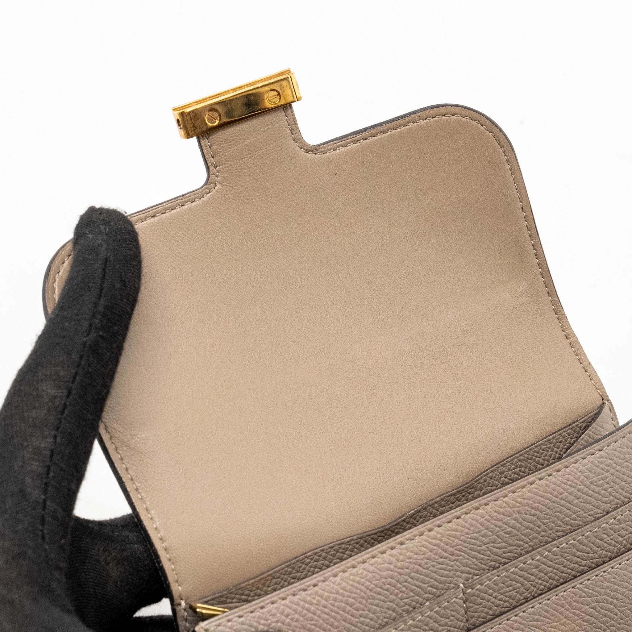 HERMES CONSTANCE COMPACT WALLET EPSOM GRIS ASPHALTE GHW