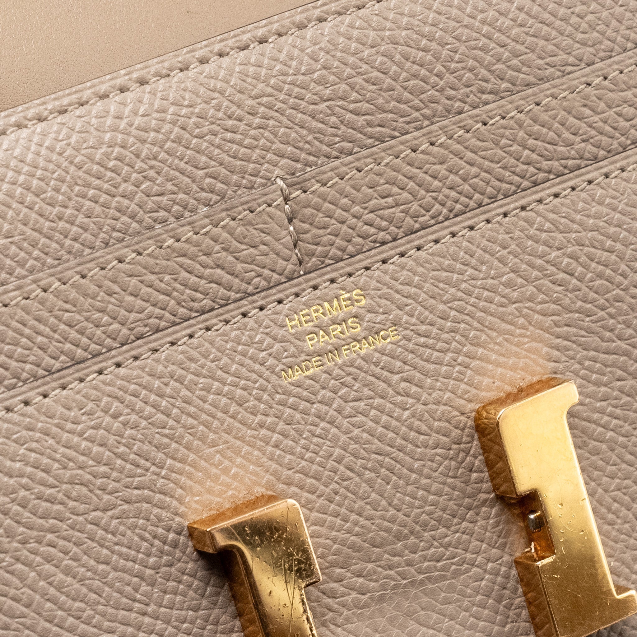 HERMES CONSTANCE COMPACT WALLET EPSOM GRIS ASPHALTE GHW