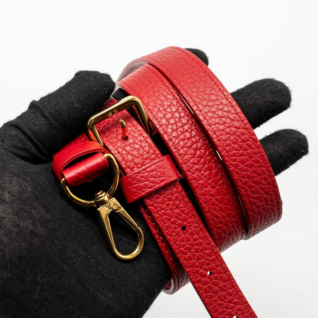 LOUIS VUITTON CAPUCINE BB WITH PYTHON HANDLE TAURILLON RED GHW