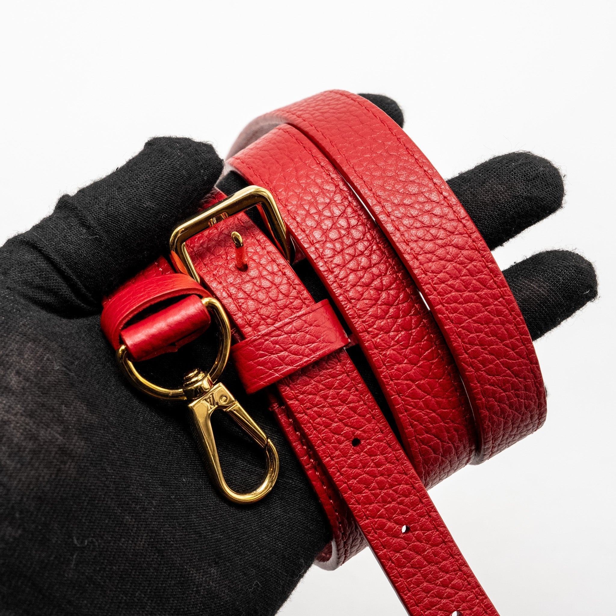 LOUIS VUITTON CAPUCINE BB WITH PYTHON HANDLE TAURILLON RED GHW