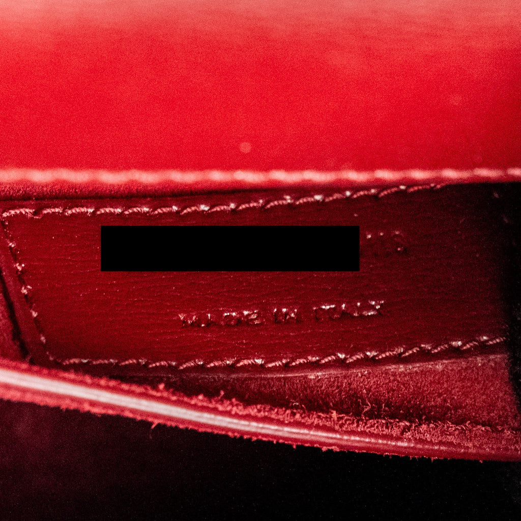 SAINT LAURENT/YSL SUNSET BAG CALFSKIN BURGUNDY SHW