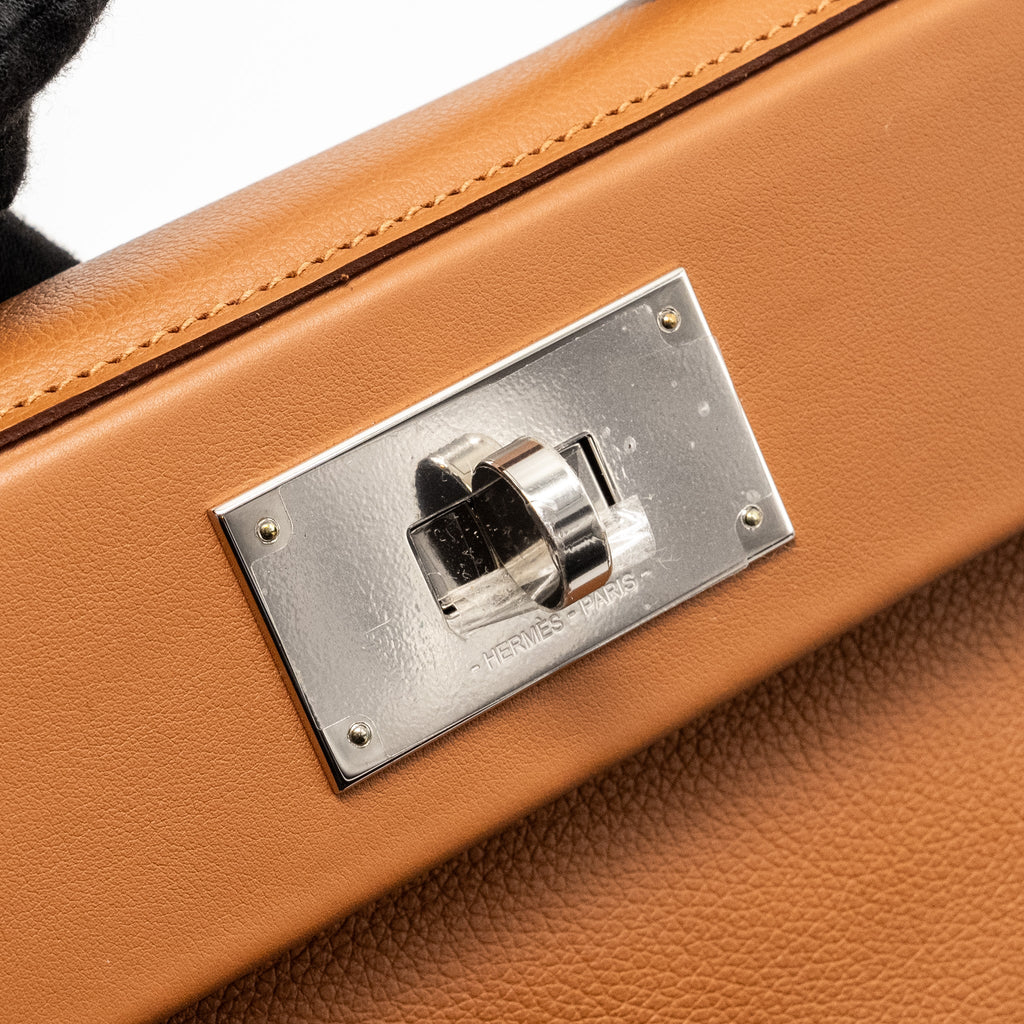 HERMES MINI 24/24 2424-21 BAG EVERCOLOR/SWIFT GOLD SHW
