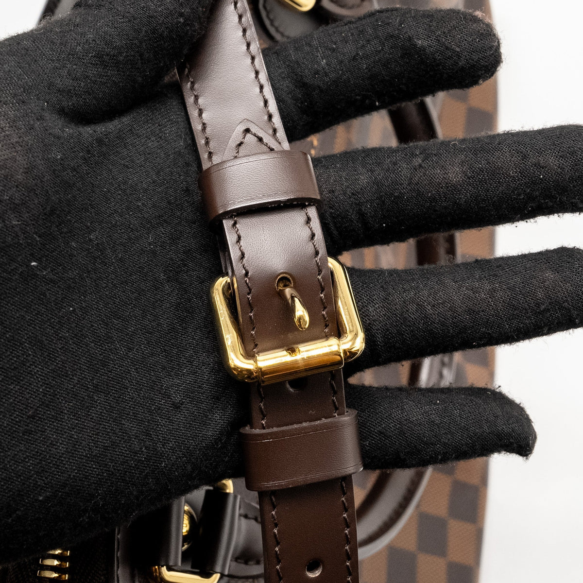 LOUIS VUITTON TREVI GM HANDBAG DAMIER EBENE GHW