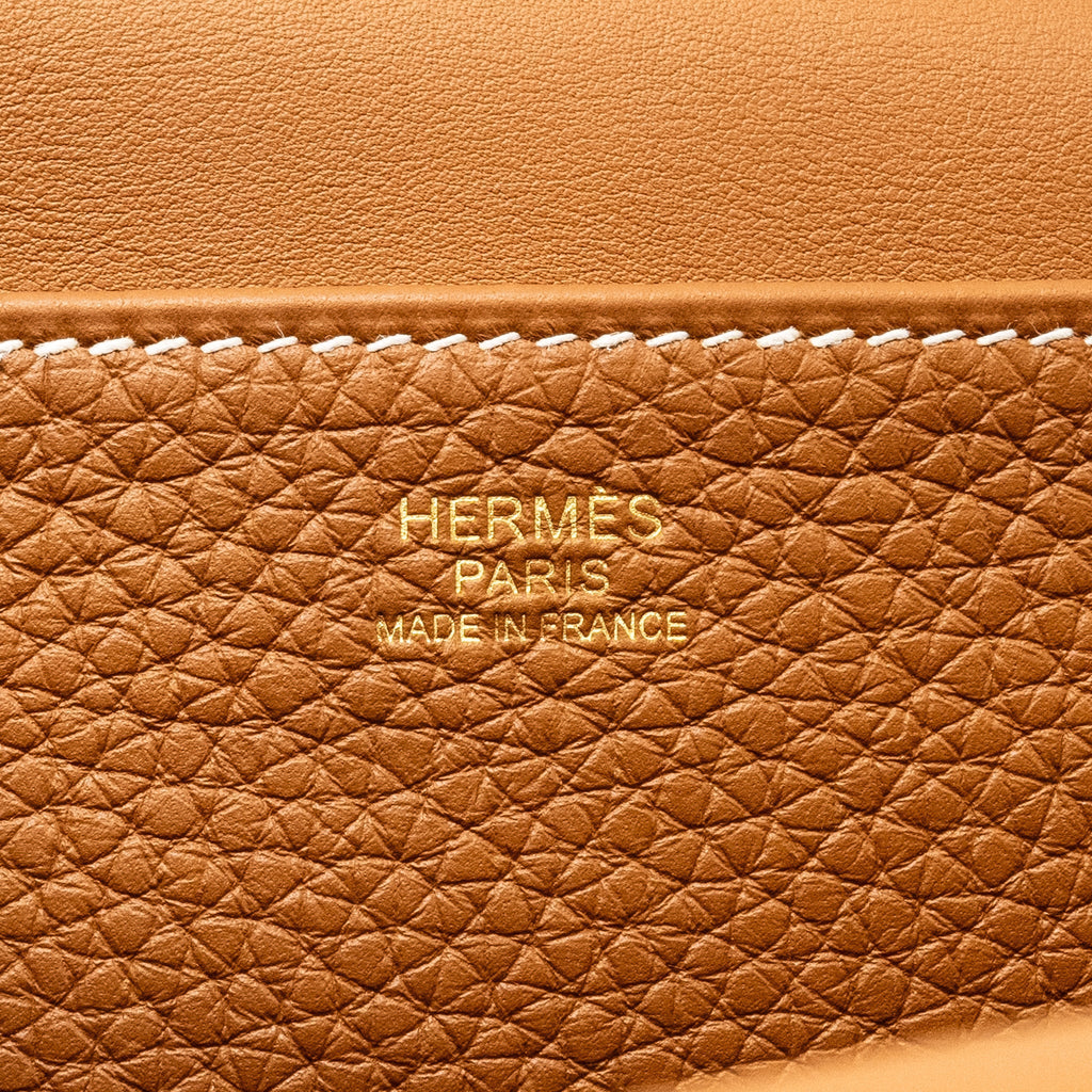 HERMES HALZAN 25 CLEMENCE GOLD GHW