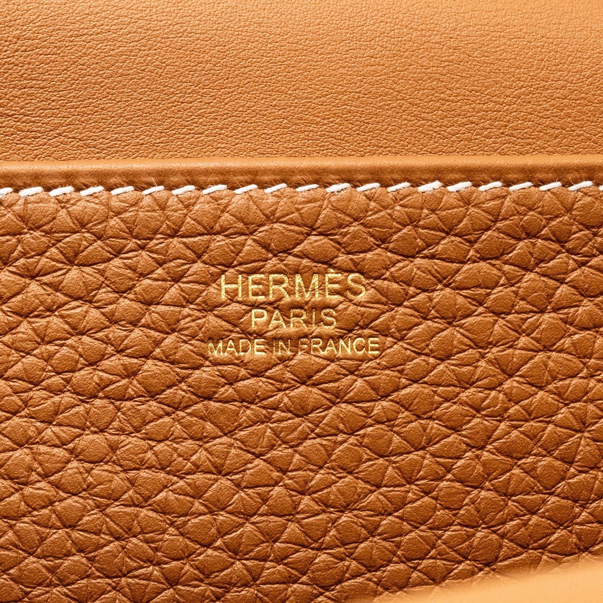 HERMES HALZAN 25 CLEMENCE GOLD GHW