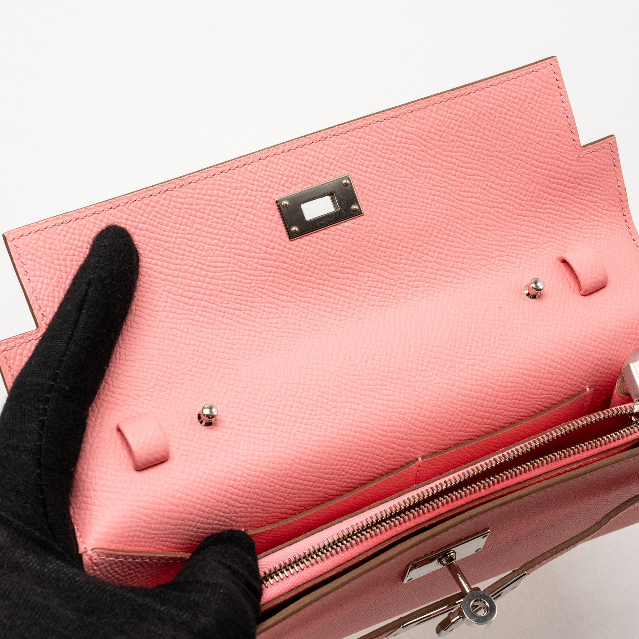 HERMES KELLY TO GO EPSOM 1Q ROSE CONFETTI SHW