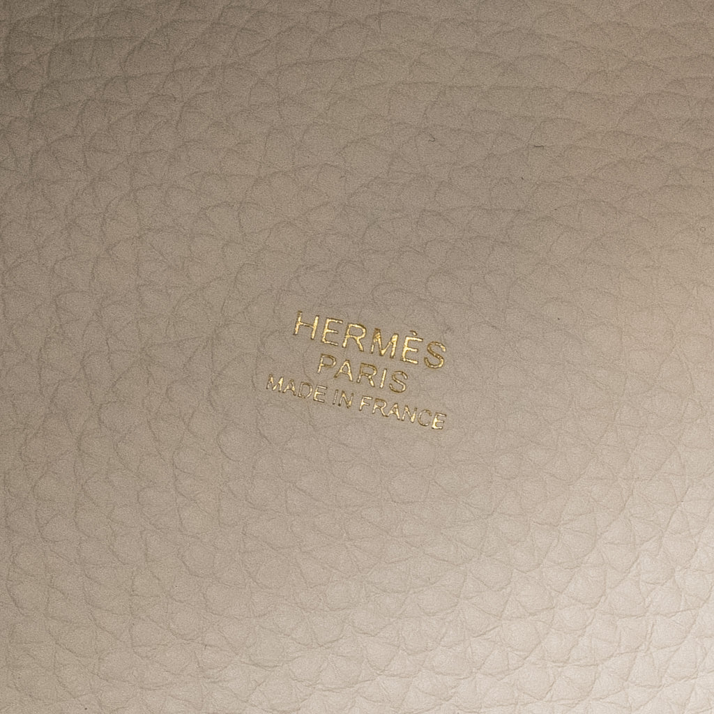 HERMES PICOTIN 18 LOCK BAG CLEMENCE GRIS PALE GHW