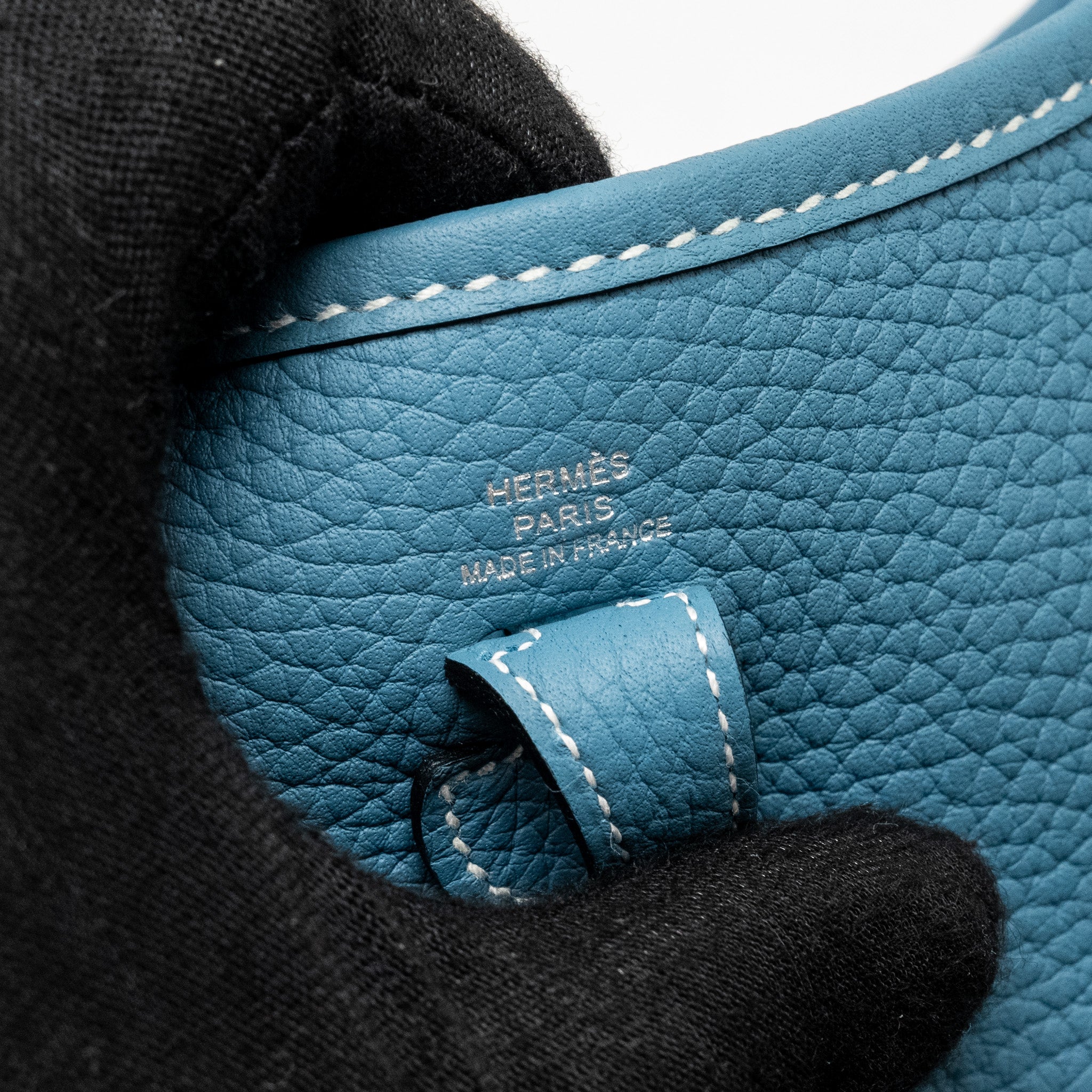HERMES MINI EVELYNE CLEMENCE NEW BLUE JEAN SHW