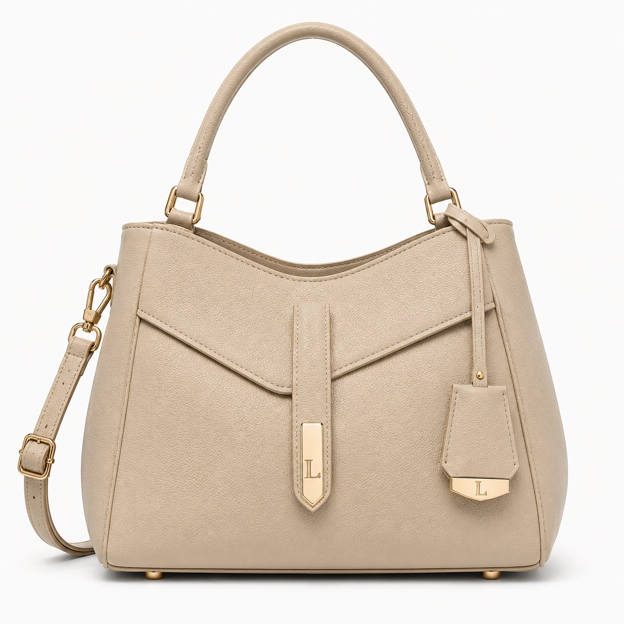 Lorenzia Margaux Top Handle — Sand