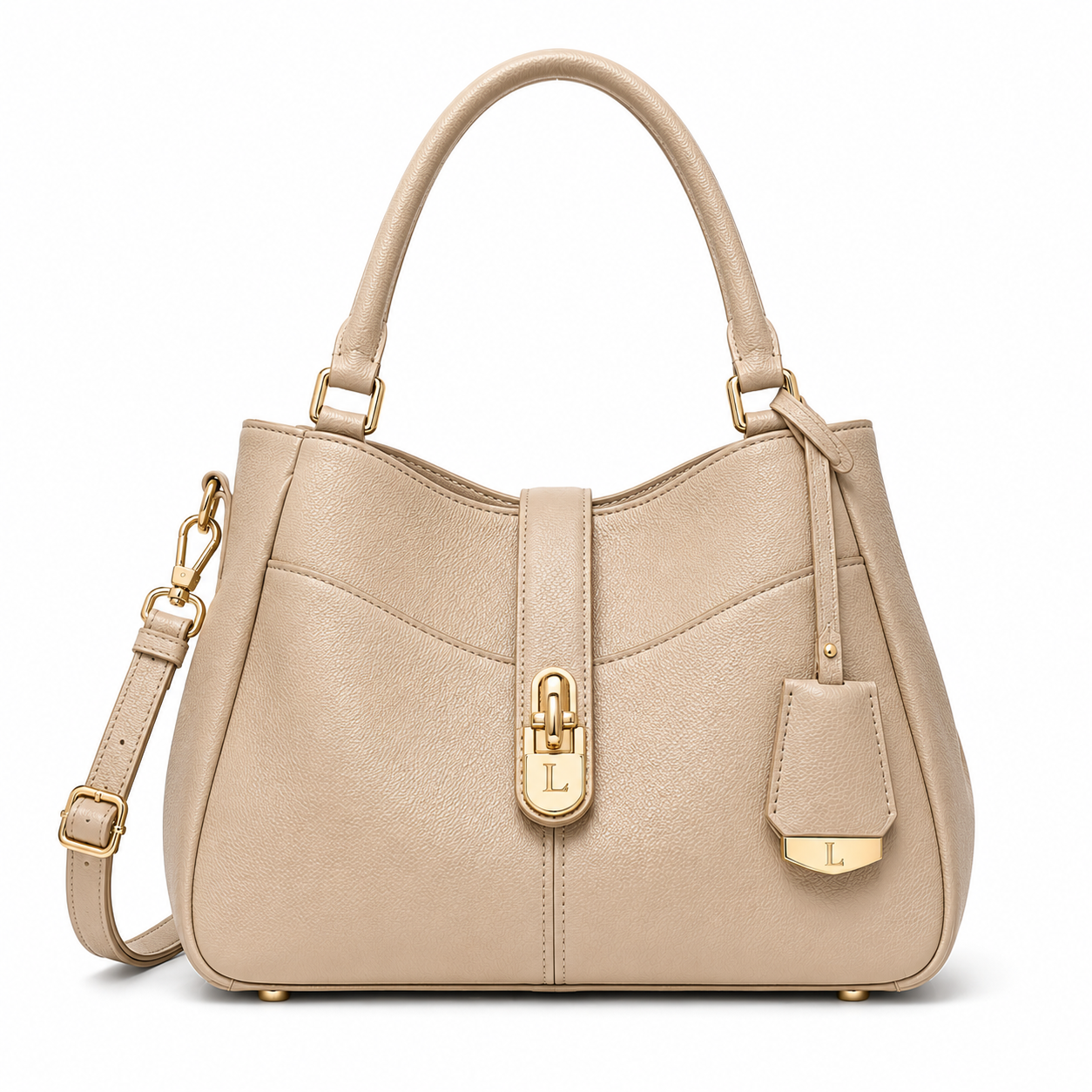 Lorenzia Padlock Hobo — Nude