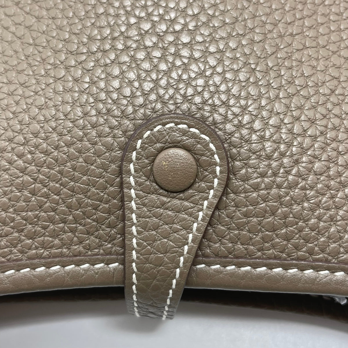Hermes Mini Evelyne Etoupe With Blue Nuit Strap SHW