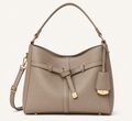 Lorenzia Rue Belted Hobo — Taupe