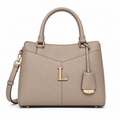 Lorenzia Louvre Tote — Taupe